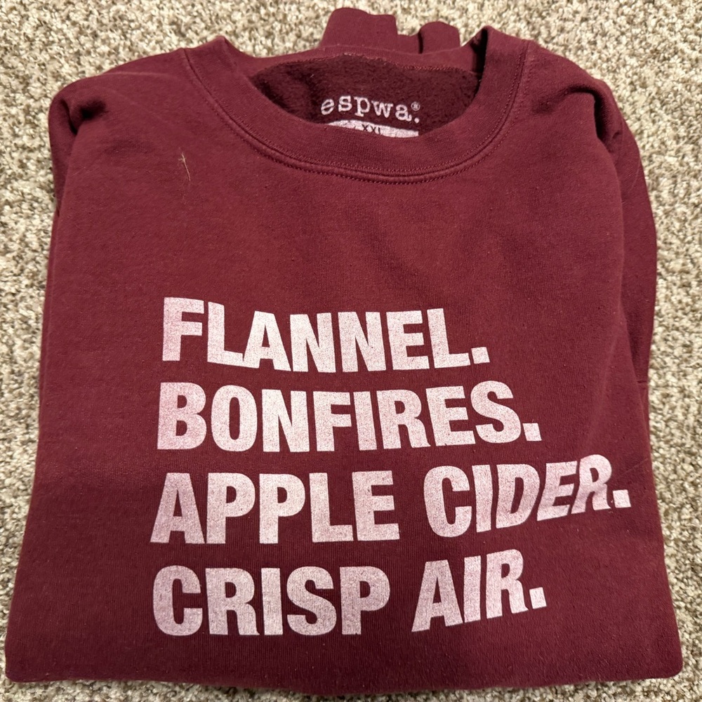 Espwa Maroon Graphic Sweatshirt